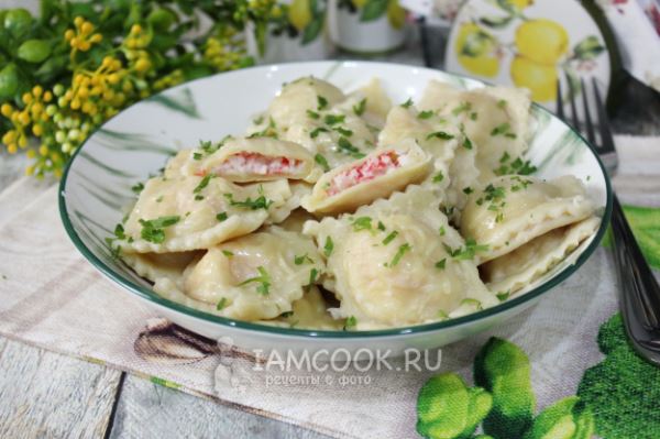 Равиоли с крабом