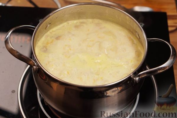 Сырный суп с грибами