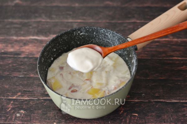 Сырный крем-суп с беконом