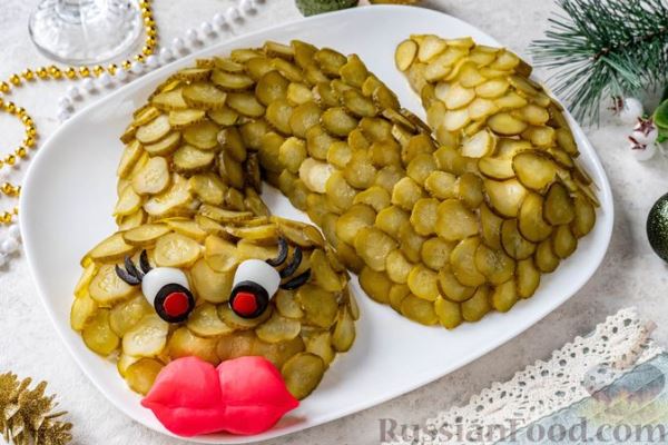 Салат оливье на Новый год Змеи