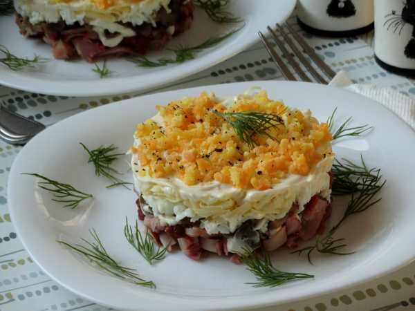 Салат &laquo;Ночь&raquo; с курицей