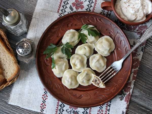 Пельмени с сушеными грибами