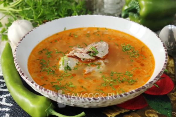 Харчо с солеными огурцами