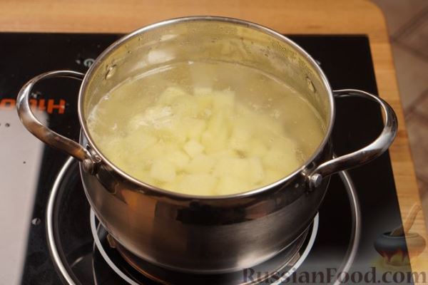 Сырный суп с грибами