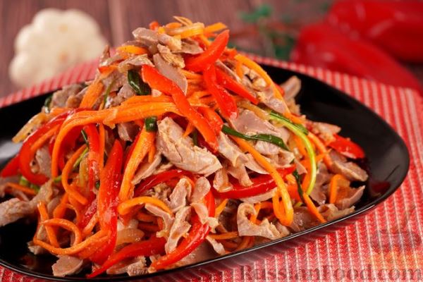 Хе из куриных желудков по-корейски