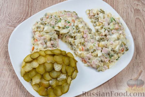 Салат оливье на Новый год Змеи