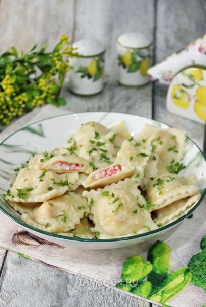 Равиоли с крабом