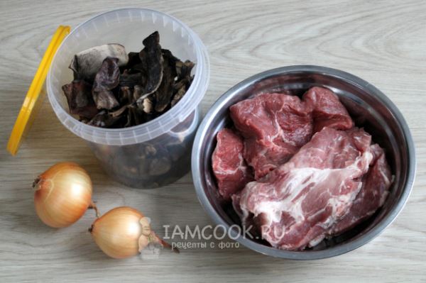 Фарш с сушеными грибами