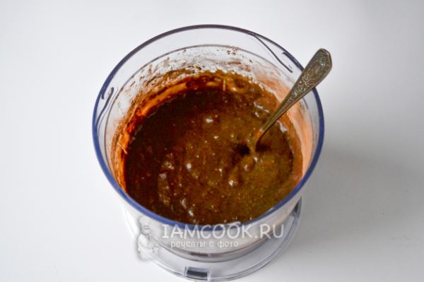 Шоколадный десерт из хурмы
