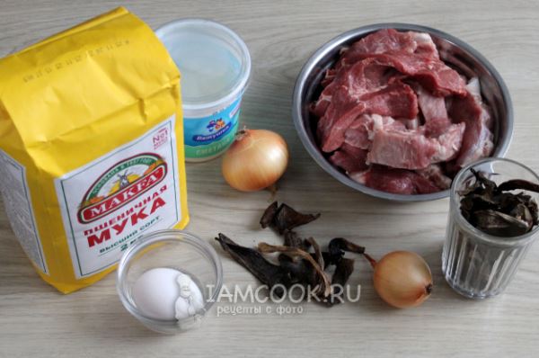 Пельмени с сушеными грибами