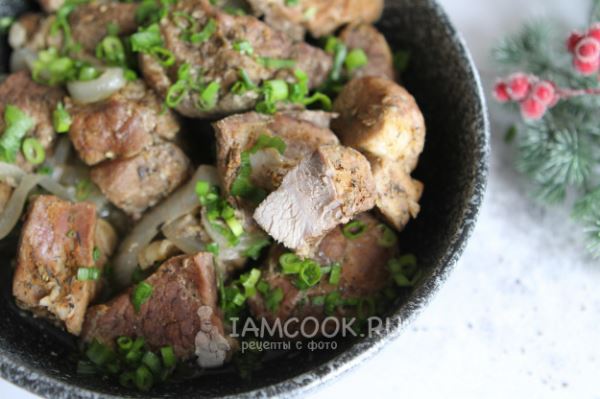 Баранина кусочками в духовке