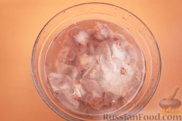 Хе из куриных желудков по-корейски