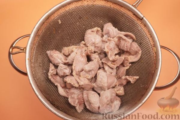 Хе из куриных желудков по-корейски