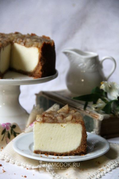 Чизкейк с грушей