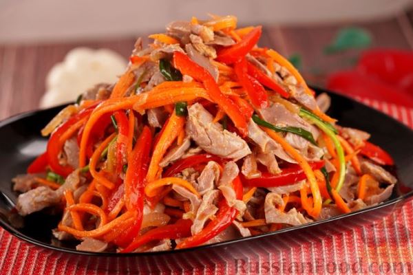 Хе из куриных желудков по-корейски