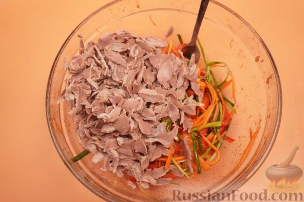 Хе из куриных желудков по-корейски