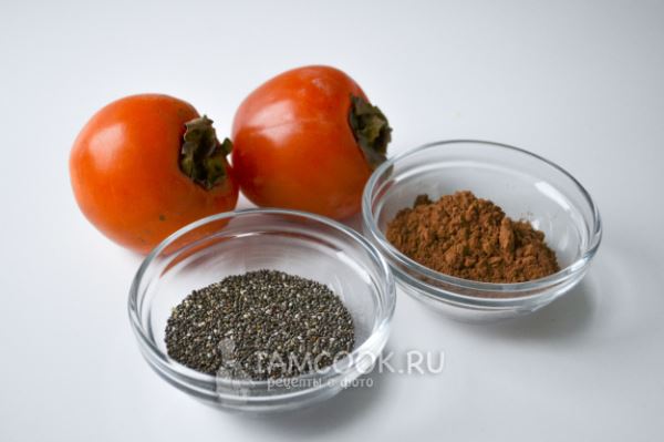 Шоколадный десерт из хурмы